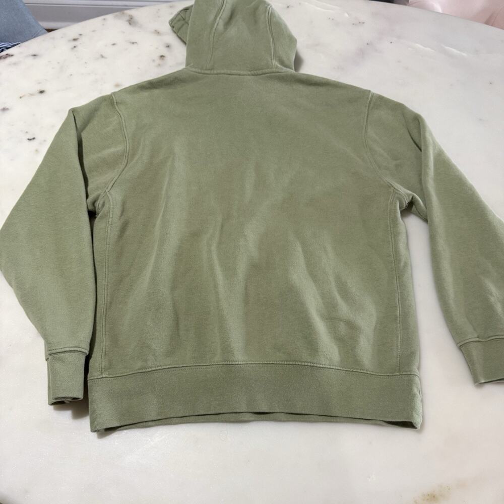 Nike Club Men's S Fleece Hoodie Sweatshirt Logo Pullover Olive Green Activewear - Picture 2 of 9